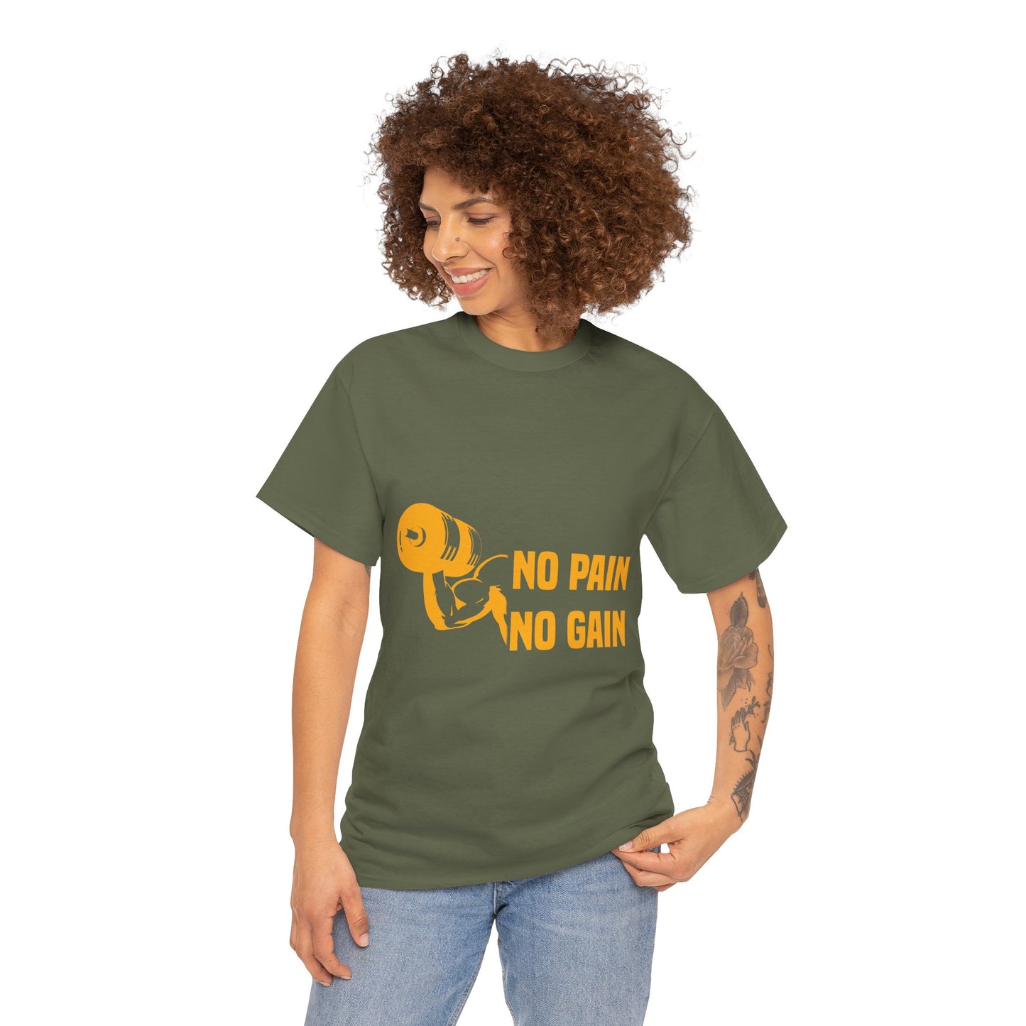 No Pain No Gain Motivational Fitness Tee