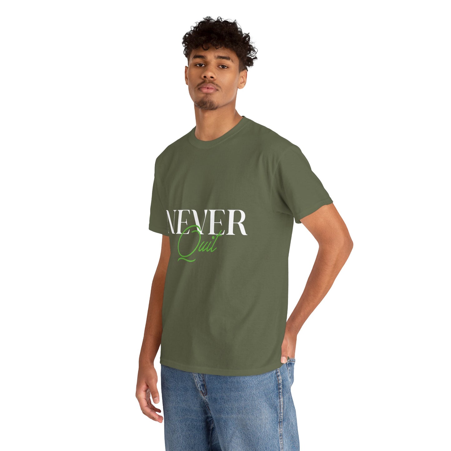 Never Quit Motivational T-Shirt — Inspirational Quote Tee