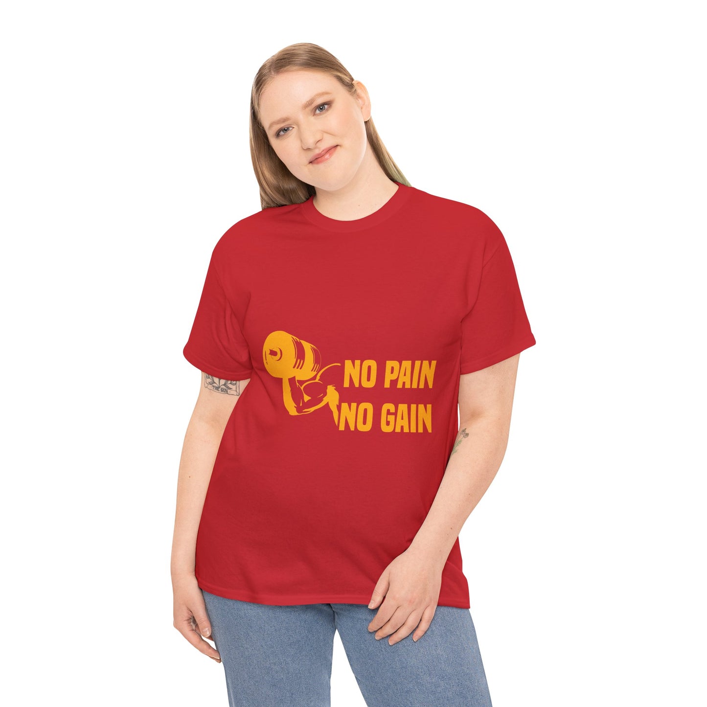 No Pain No Gain Motivational Fitness Tee